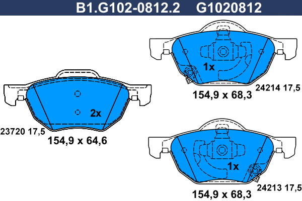 Remblokset Galfer B1.G102-0812.2