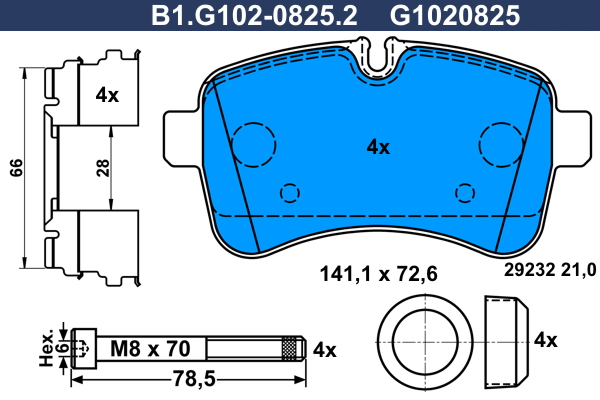 Remblokset Galfer B1.G102-0825.2