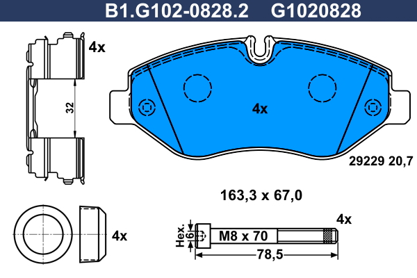 Remblokset Galfer B1.G102-0828.2