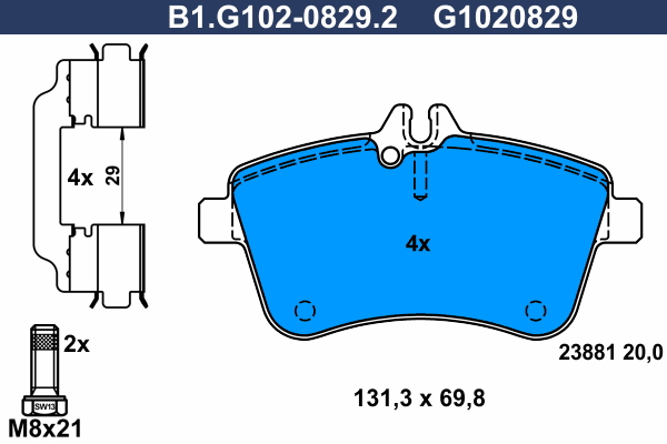 Remblokset Galfer B1.G102-0829.2