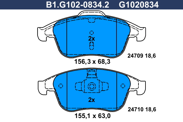 Remblokset Galfer B1.G102-0834.2