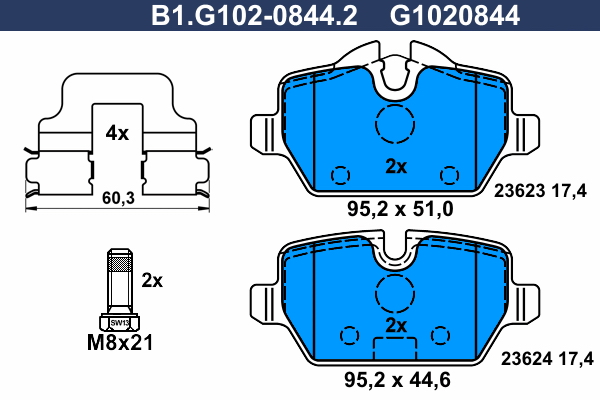 Remblokset Galfer B1.G102-0844.2