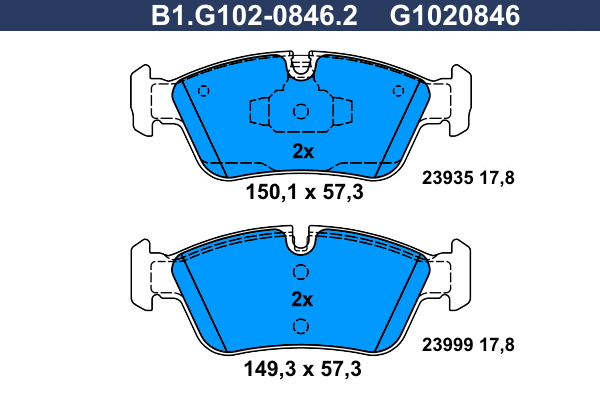 Remblokset Galfer B1.G102-0846.2