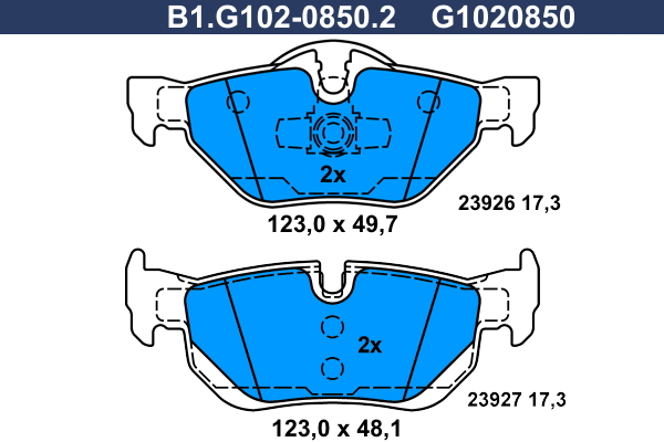 Remblokset Galfer B1.G102-0850.2