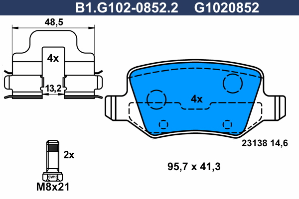 Remblokset Galfer B1.G102-0852.2