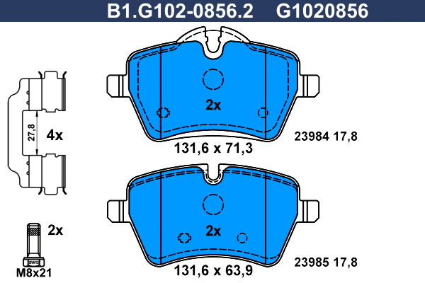 Remblokset Galfer B1.G102-0856.2