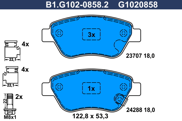 Remblokset Galfer B1.G102-0858.2