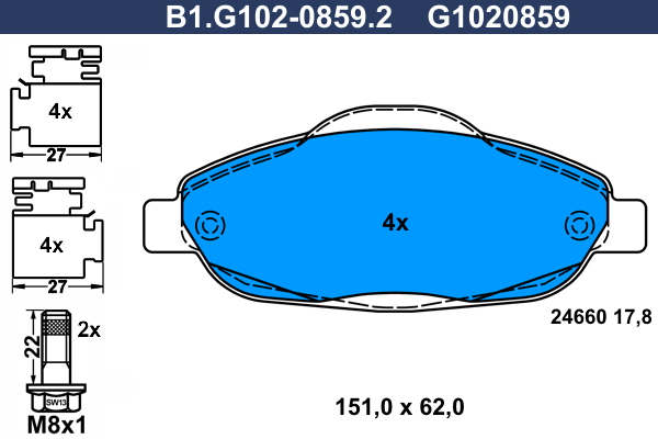 Remblokset Galfer B1.G102-0859.2