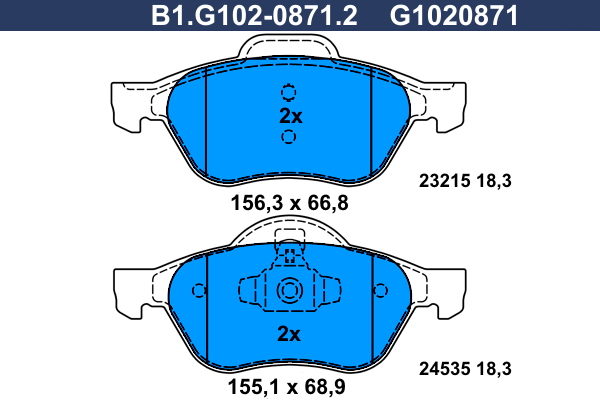 Remblokset Galfer B1.G102-0871.2