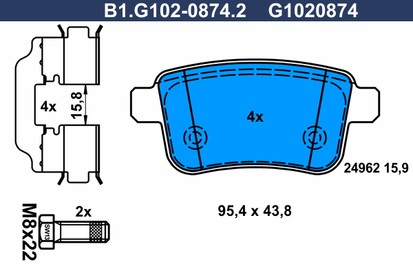 Remblokset Galfer B1.G102-0874.2