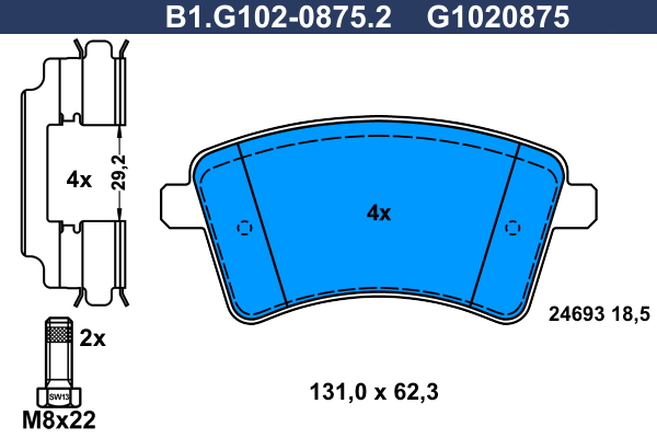 Remblokset Galfer B1.G102-0875.2