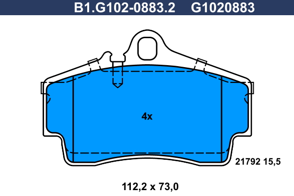 Remblokset Galfer B1.G102-0883.2