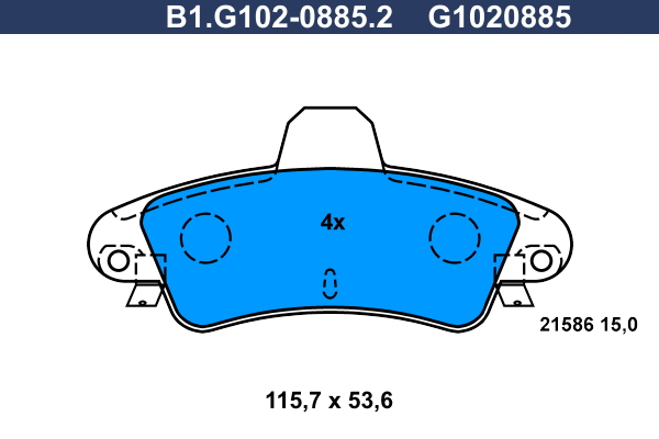 Remblokset Galfer B1.G102-0885.2