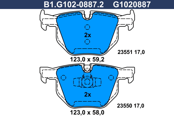 Remblokset Galfer B1.G102-0887.2