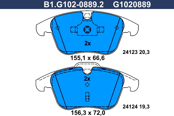 Remblokset Galfer B1.G102-0889.2