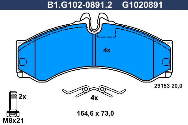 Remblokset Galfer B1.G102-0891.2