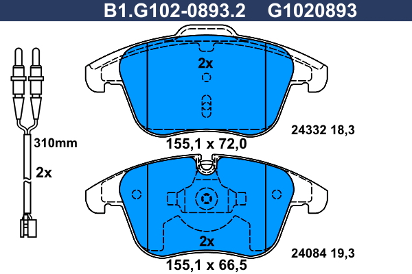 Remblokset Galfer B1.G102-0893.2