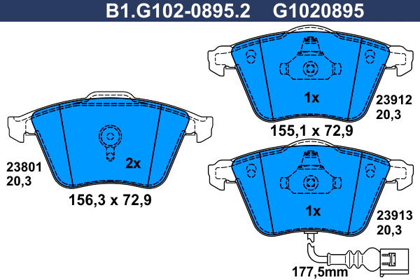 Remblokset Galfer B1.G102-0895.2