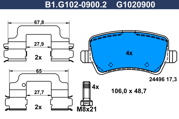 Remblokset Galfer B1.G102-0900.2