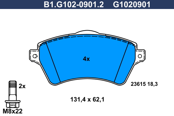 Remblokset Galfer B1.G102-0901.2