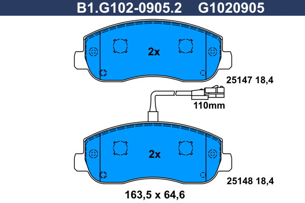 Remblokset Galfer B1.G102-0905.2