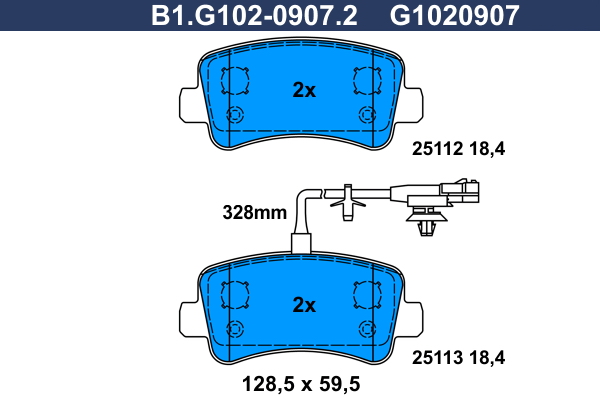 Remblokset Galfer B1.G102-0907.2