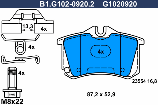 Remblokset Galfer B1.G102-0920.2