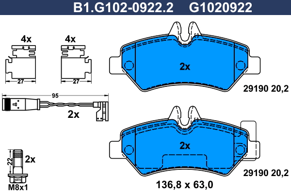 Remblokset Galfer B1.G102-0922.2