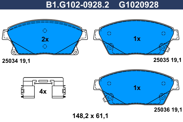 Remblokset Galfer B1.G102-0928.2