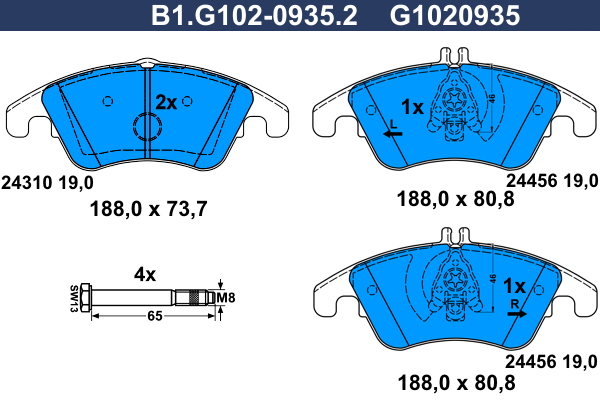 Remblokset Galfer B1.G102-0935.2