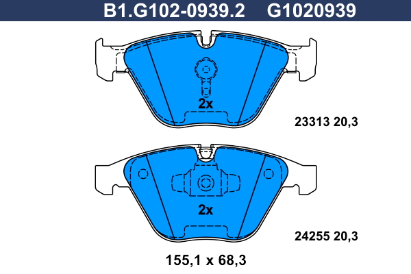 Remblokset Galfer B1.G102-0939.2