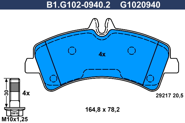 Remblokset Galfer B1.G102-0940.2