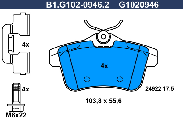 Remblokset Galfer B1.G102-0946.2