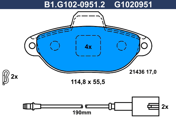 Remblokset Galfer B1.G102-0951.2