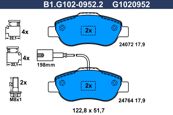 Remblokset Galfer B1.G102-0952.2