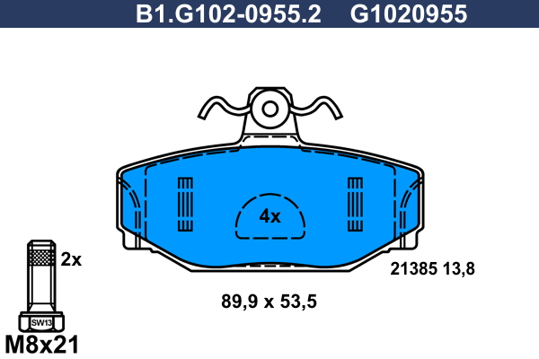 Remblokset Galfer B1.G102-0955.2