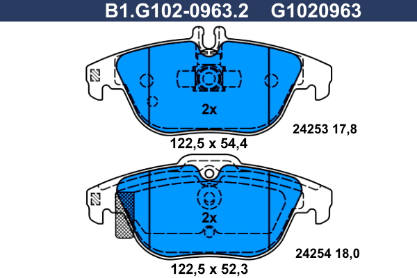 Remblokset Galfer B1.G102-0963.2