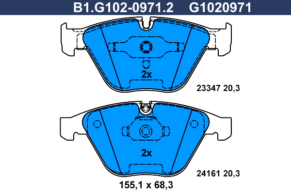 Remblokset Galfer B1.G102-0971.2