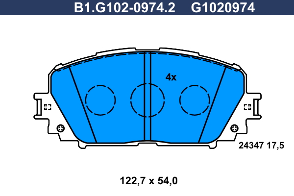 Remblokset Galfer B1.G102-0974.2