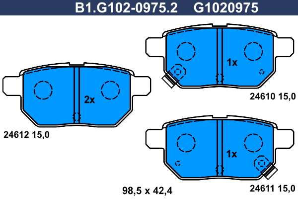 Remblokset Galfer B1.G102-0975.2