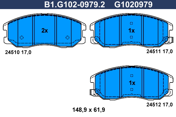 Remblokset Galfer B1.G102-0979.2