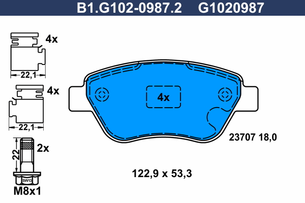 Remblokset Galfer B1.G102-0987.2