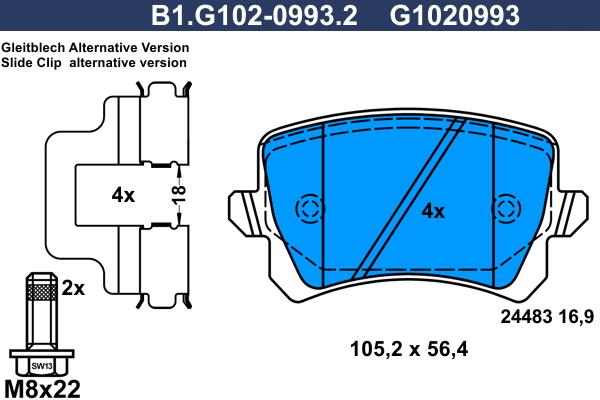 Remblokset Galfer B1.G102-0993.2