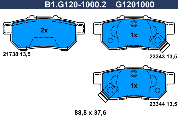 Remblokset Galfer B1.G120-1000.2