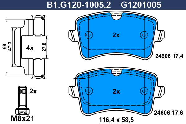 Remblokset Galfer B1.G120-1005.2