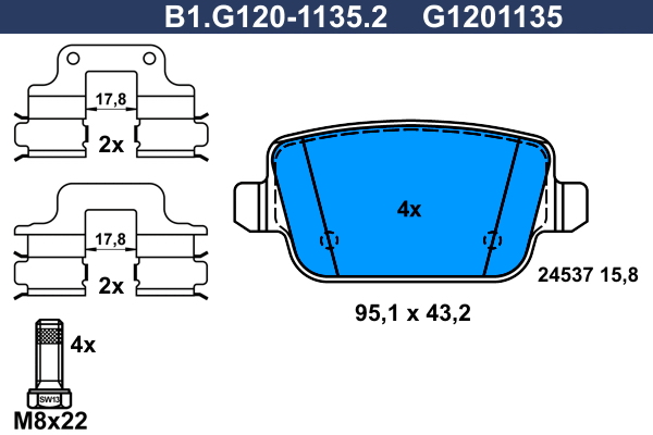 Remblokset Galfer B1.G120-1135.2