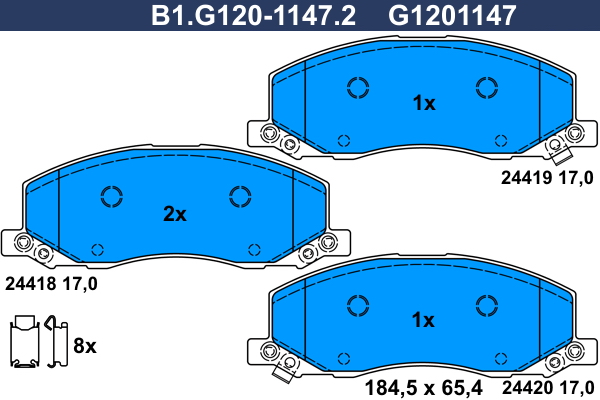 Remblokset Galfer B1.G120-1147.2