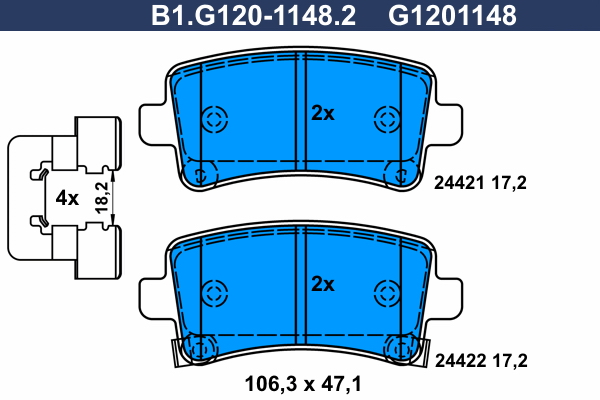 Remblokset Galfer B1.G120-1148.2