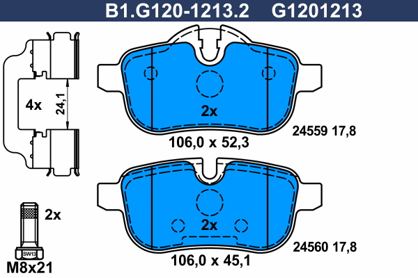 Remblokset Galfer B1.G120-1213.2