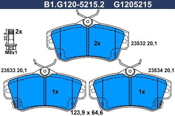 Remblokset Galfer B1.G120-5215.2